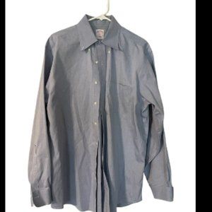 Brooks Brothers Size 16 -4/5 Non Iron Blue Button Up Dress Shirt